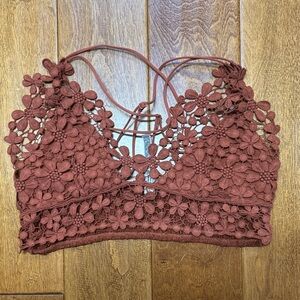 Free People Floral Lace Bralette Size Large